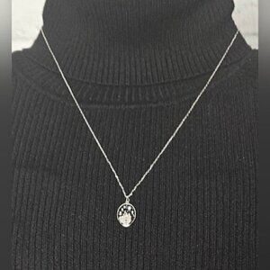 Charmed Aroma Starry Night Silver Pendant Necklace w/ Code CR5KQR